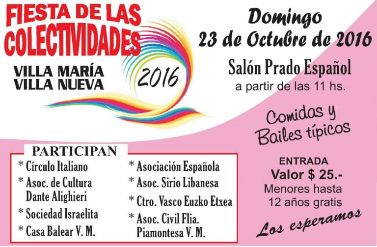 ¡A pocos días de la Fiesta de las Colectividades!
