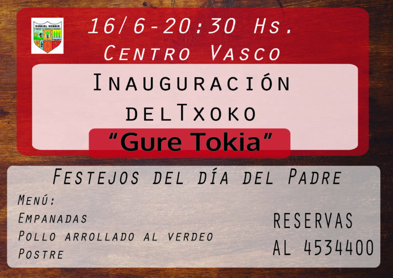 Inauguración del Txoko y festejo del día del Padre
