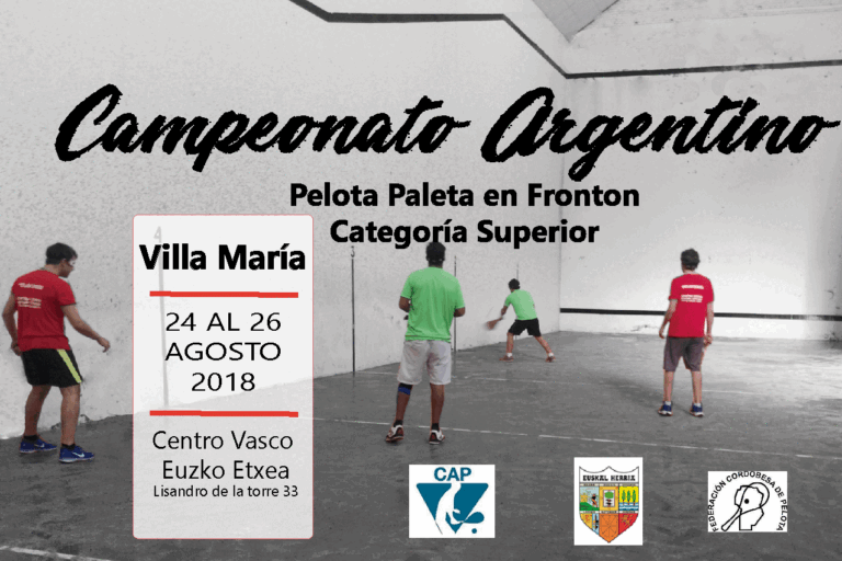 Campeonato Argentino-Pelota paleta en Fronton